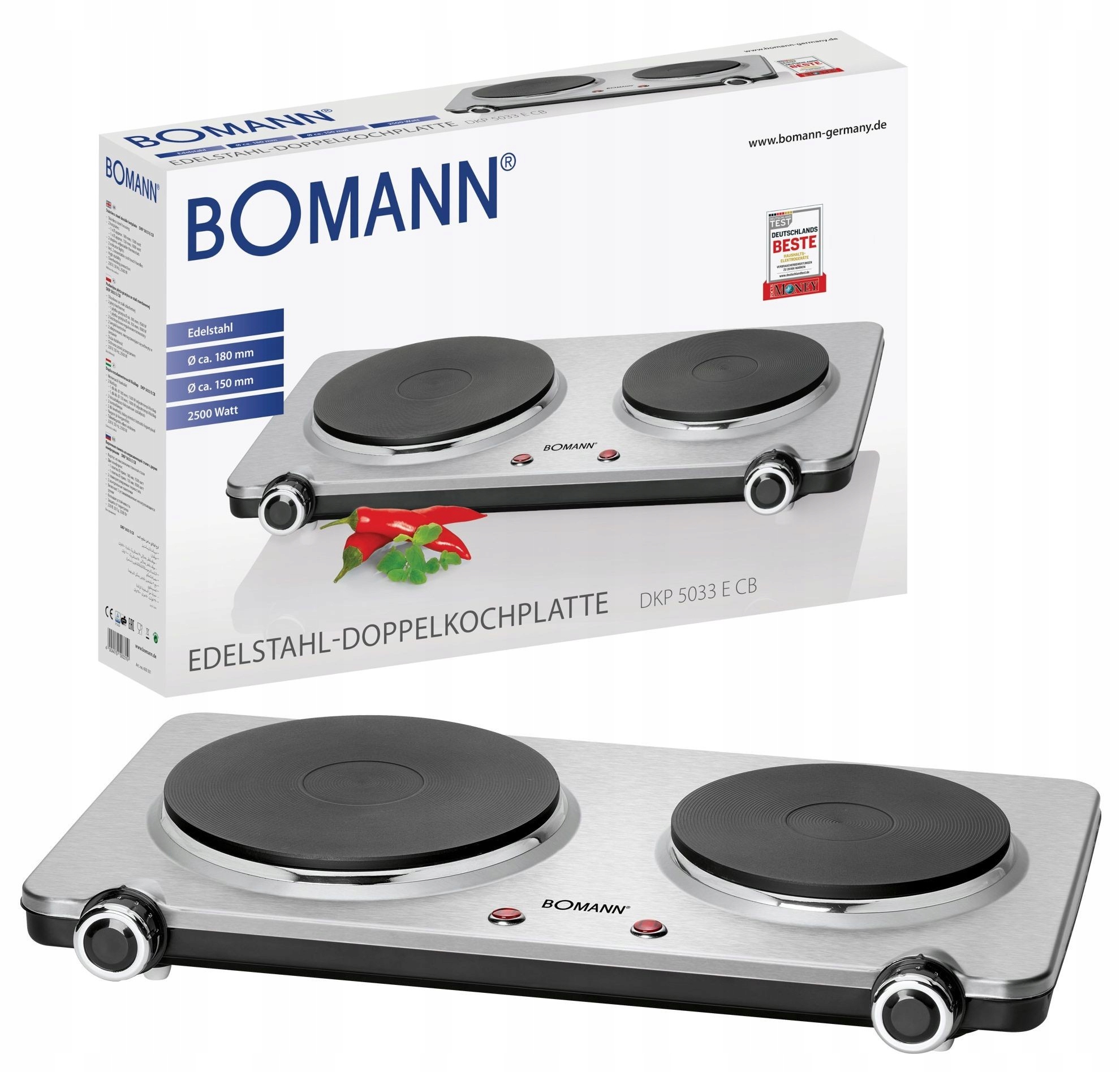 Kuchenka Elektryczna Dwupalnikowa Bomann Dkp 5033 E Cb