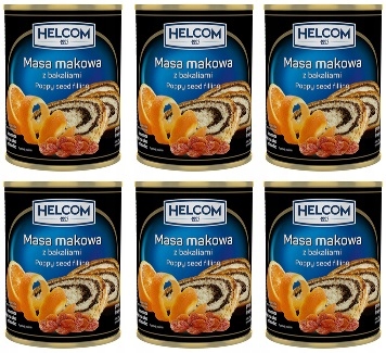Levně 6 x 850 g Helcom Maková náplň s bakalií Karton