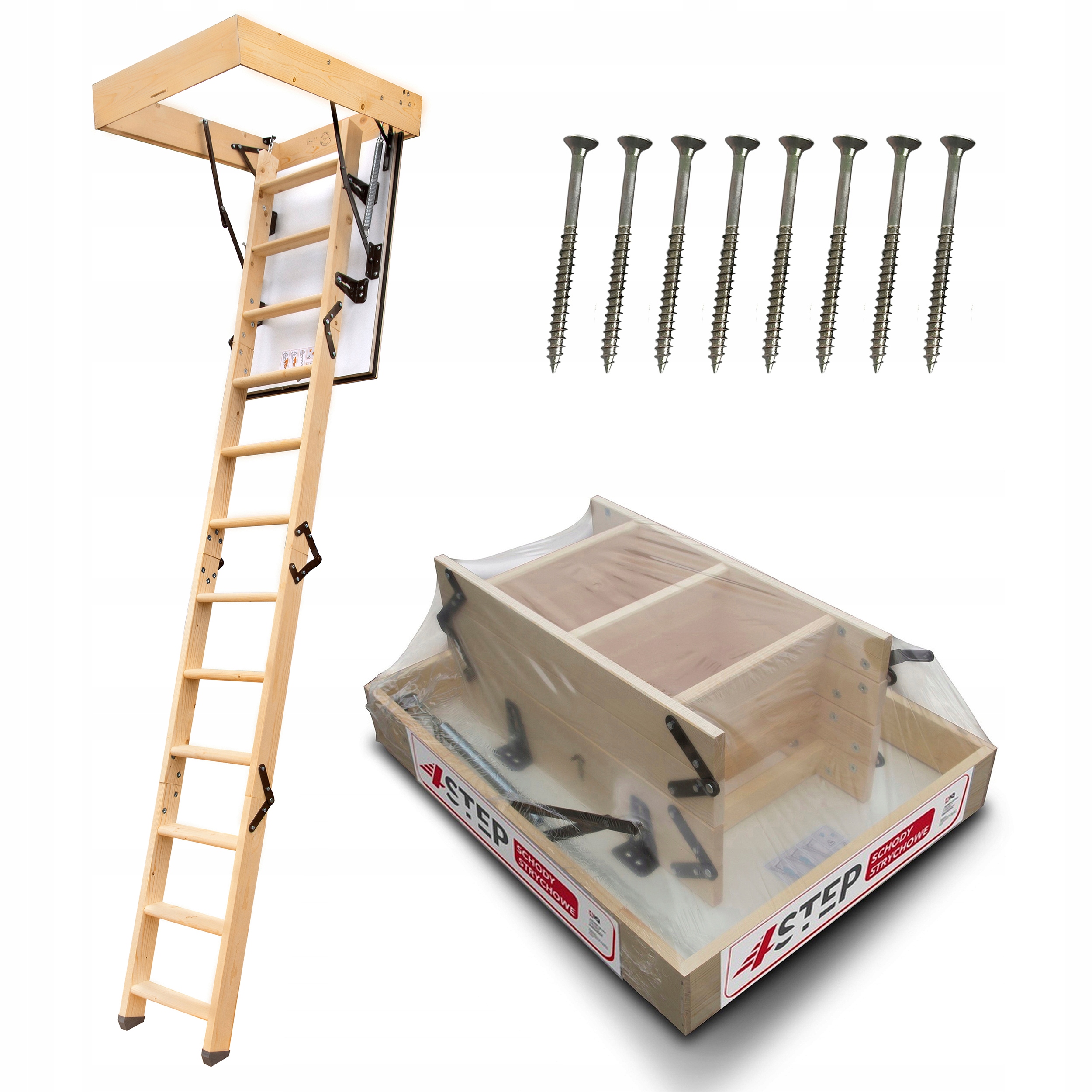 Půdní schody 4STEP Greenline 90x80 35 mm 1,05 W/m2K Výlez Šrouby Bonus