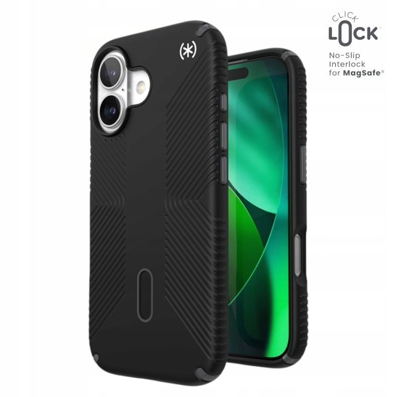 Pouzdro Speck Presidio2 Grip ClickLock & MagSafe pro iPhone 17 (černé břidlicově šedé)