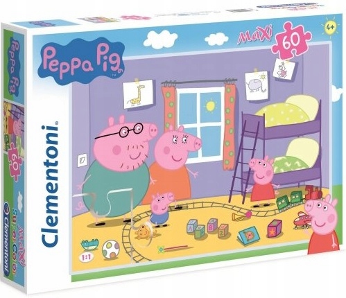 

Puzzle 60 el. Maxi Świnka Peppa Supercolor
