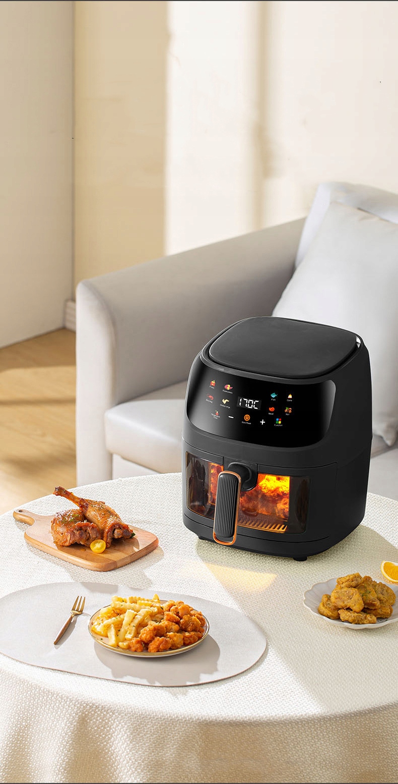 Frytkownica beztłuszczowa Linbox Air Fryer 5502 1400W 5l czarna
