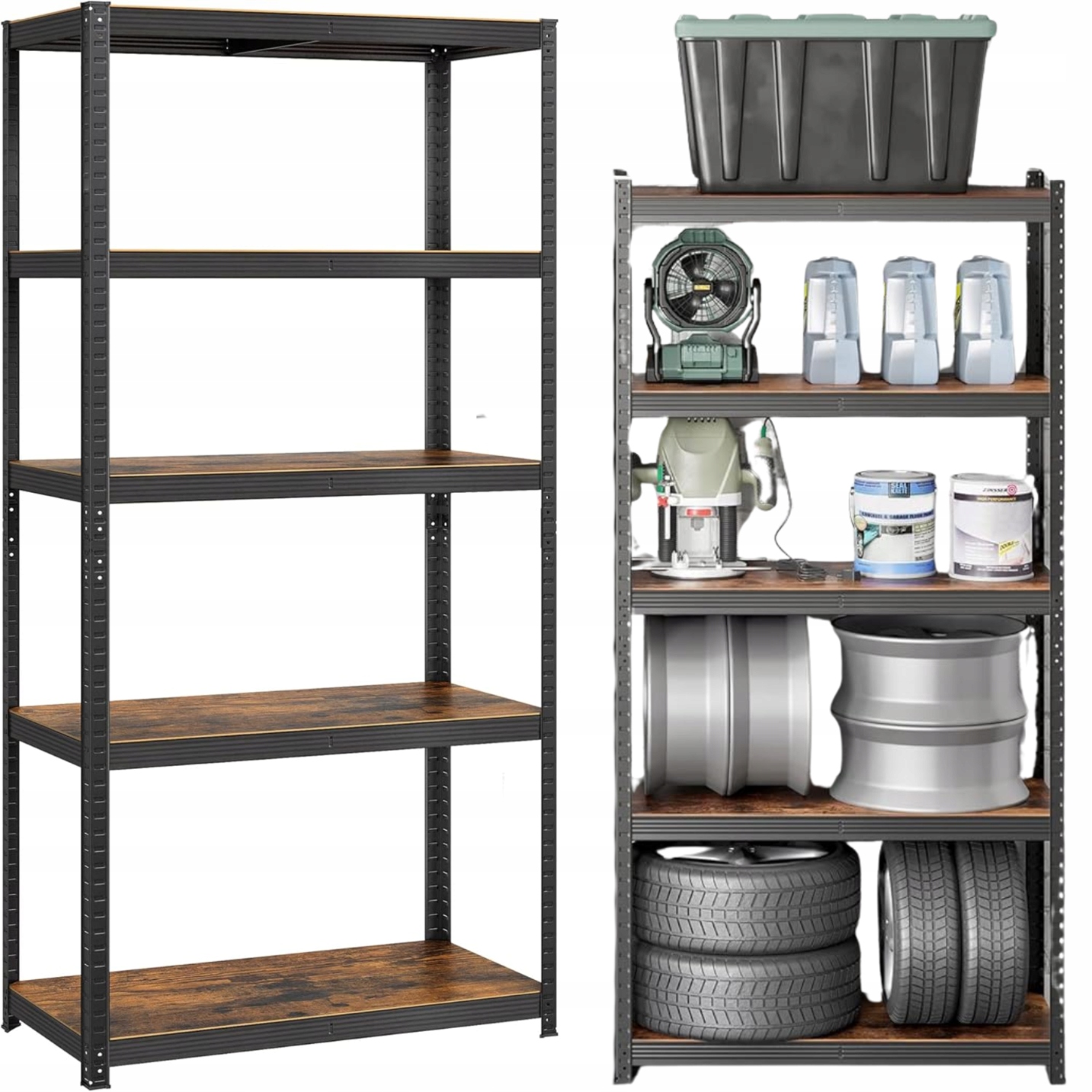 Průmyslový kuchyňský regál do garáže, kovový regál, skříňka 875 kg