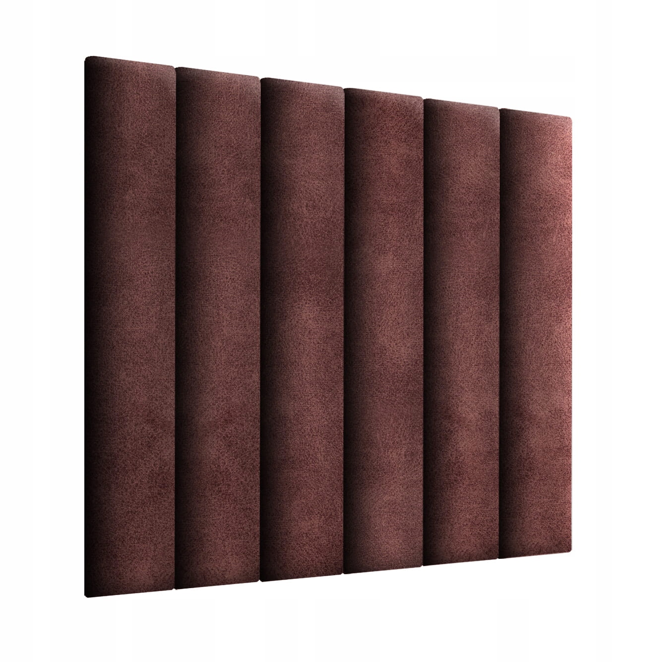 Panel ścienny 90 x 15 cm tapicerowany 3D Wezgłowie brązowo-czerwone EAN (GTIN) 5904474102473