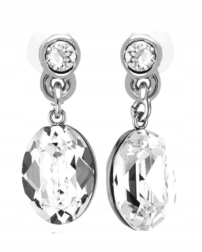 Stříbrné Náušnice S Krystalovými Kameny Swarovski