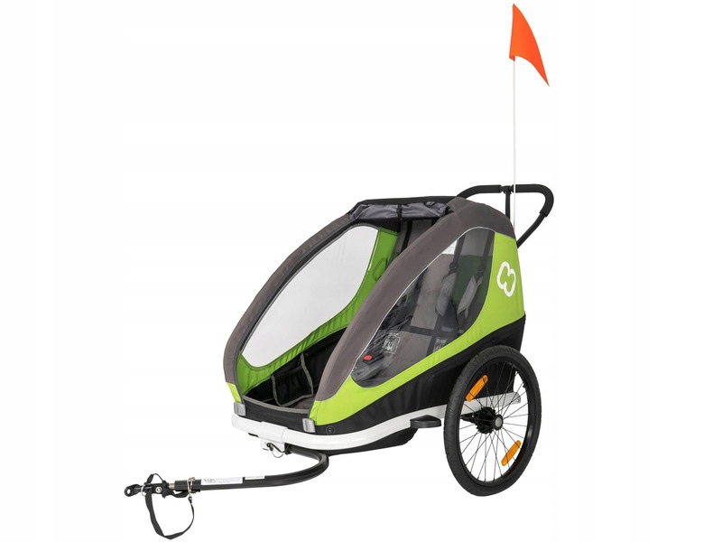 Przyczepka rowerowa Hamax Traveler Twin Szaro-zielony