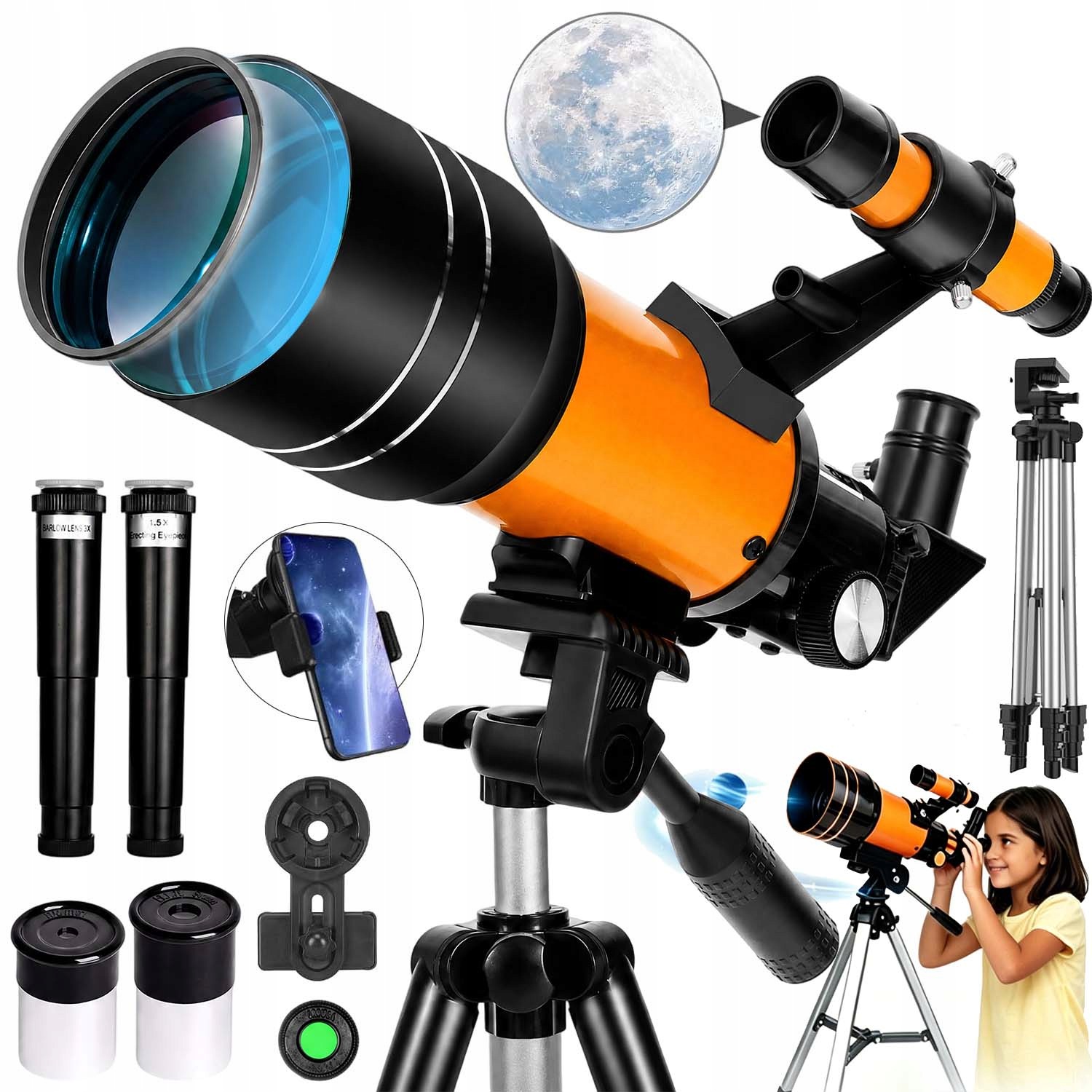 Astronomický Teleskop Hd Stargazing Dárky 150X S Nastavitelným Stativem