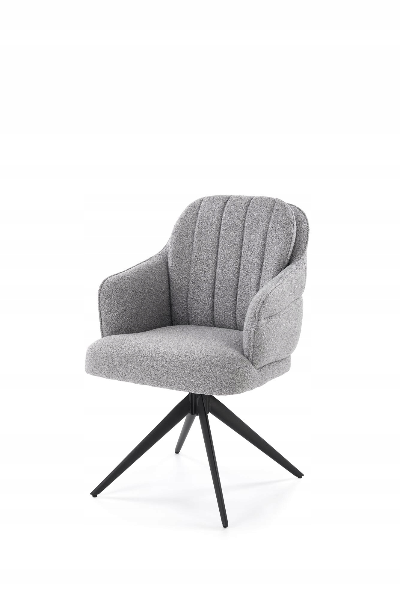 K570 krzesło popielaty tkanina stal obracane 61x92x70 cm