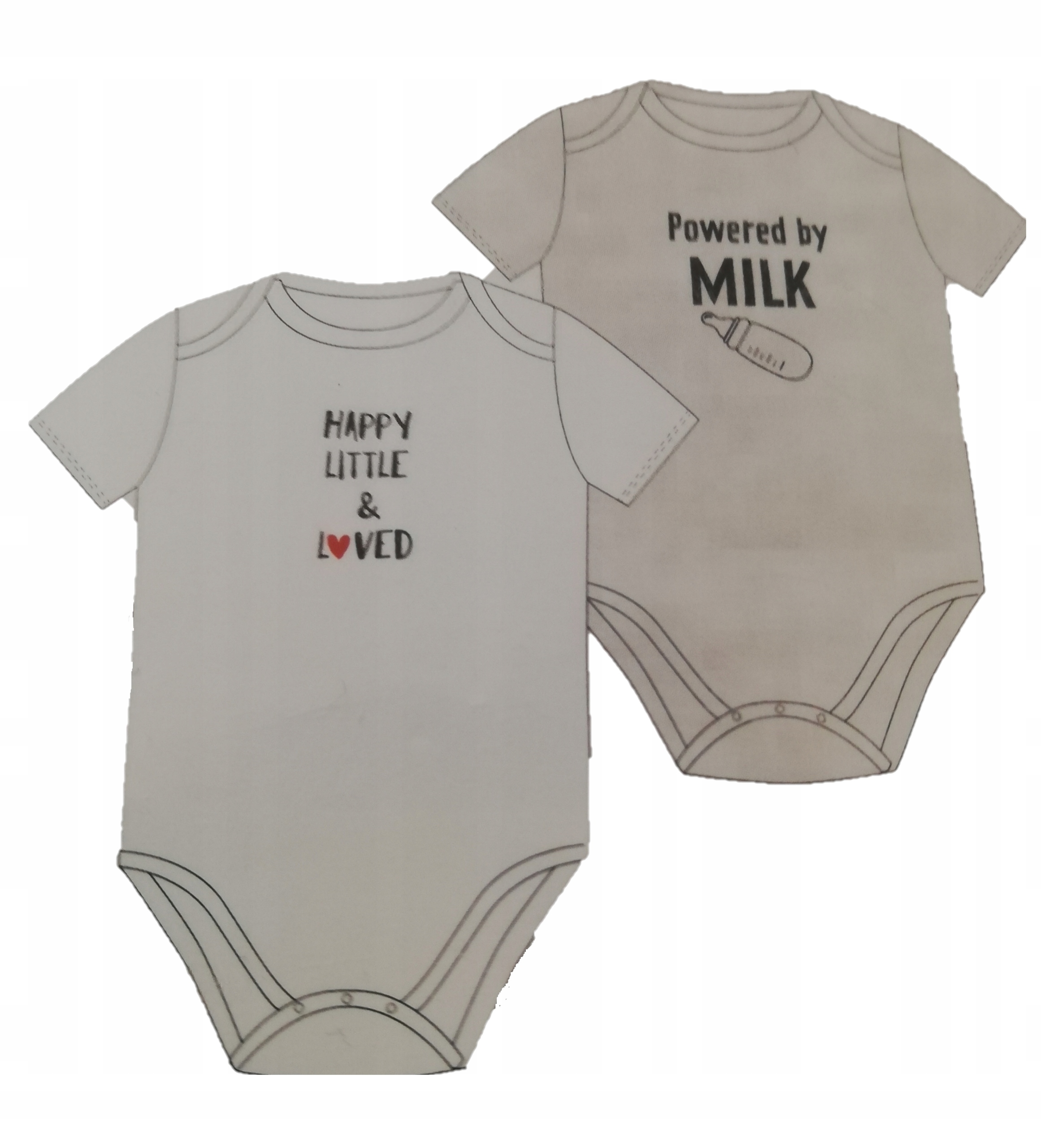 

Body niemowlęce Soxo 2 sztuki happy milk 86/92
