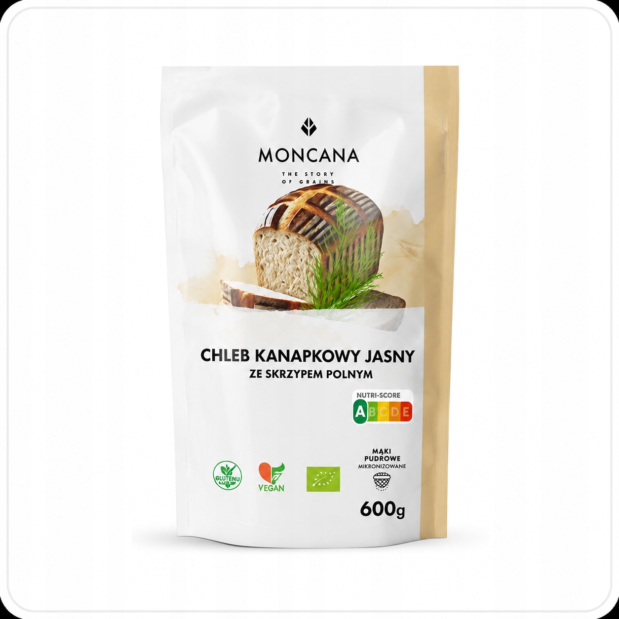 Bio Bezlepková mouka na chléb s přesličkami 600 g Eko Mix na pečení Moncana