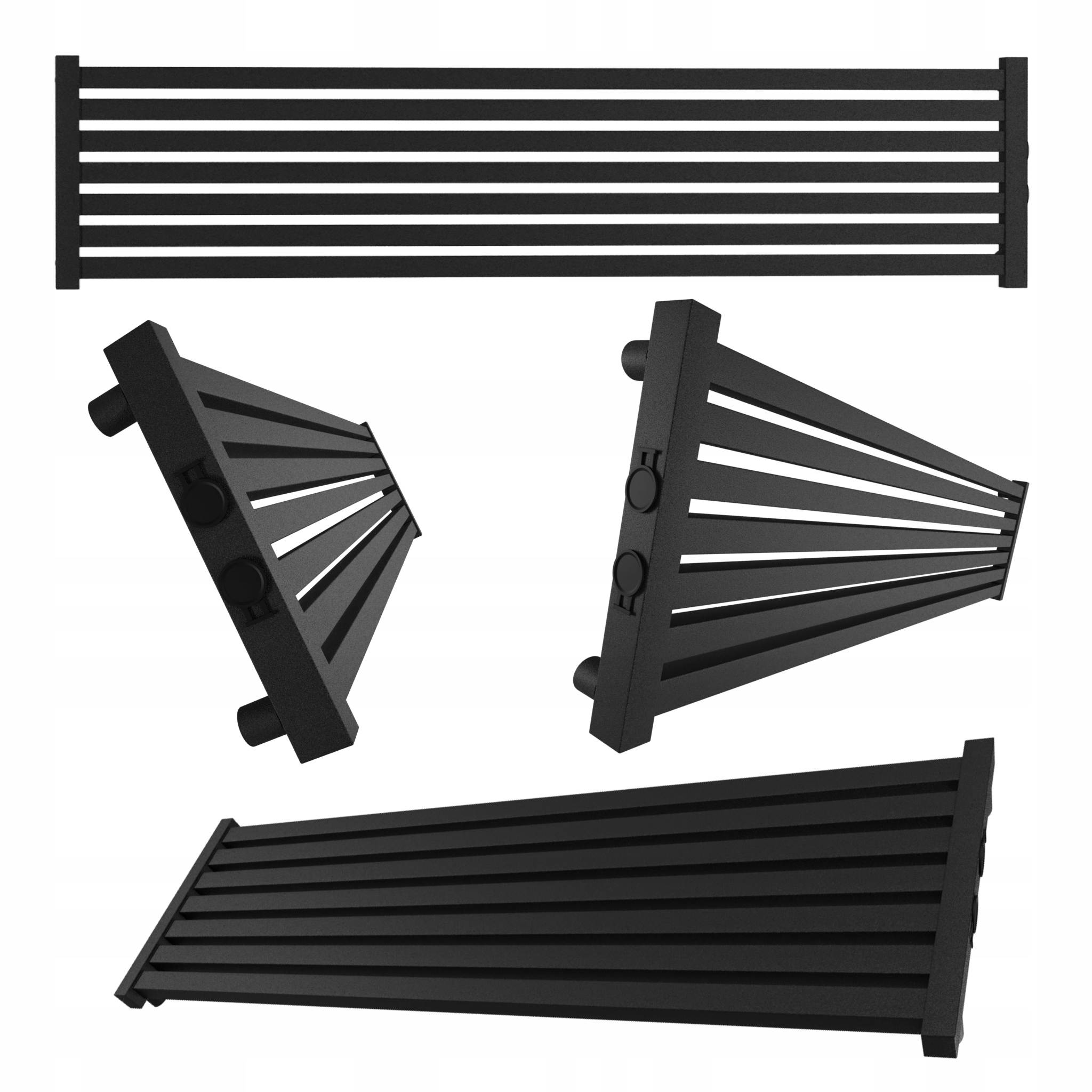 Dekorativní radiátor úrovně Radiator 140x32 Černý Lesk