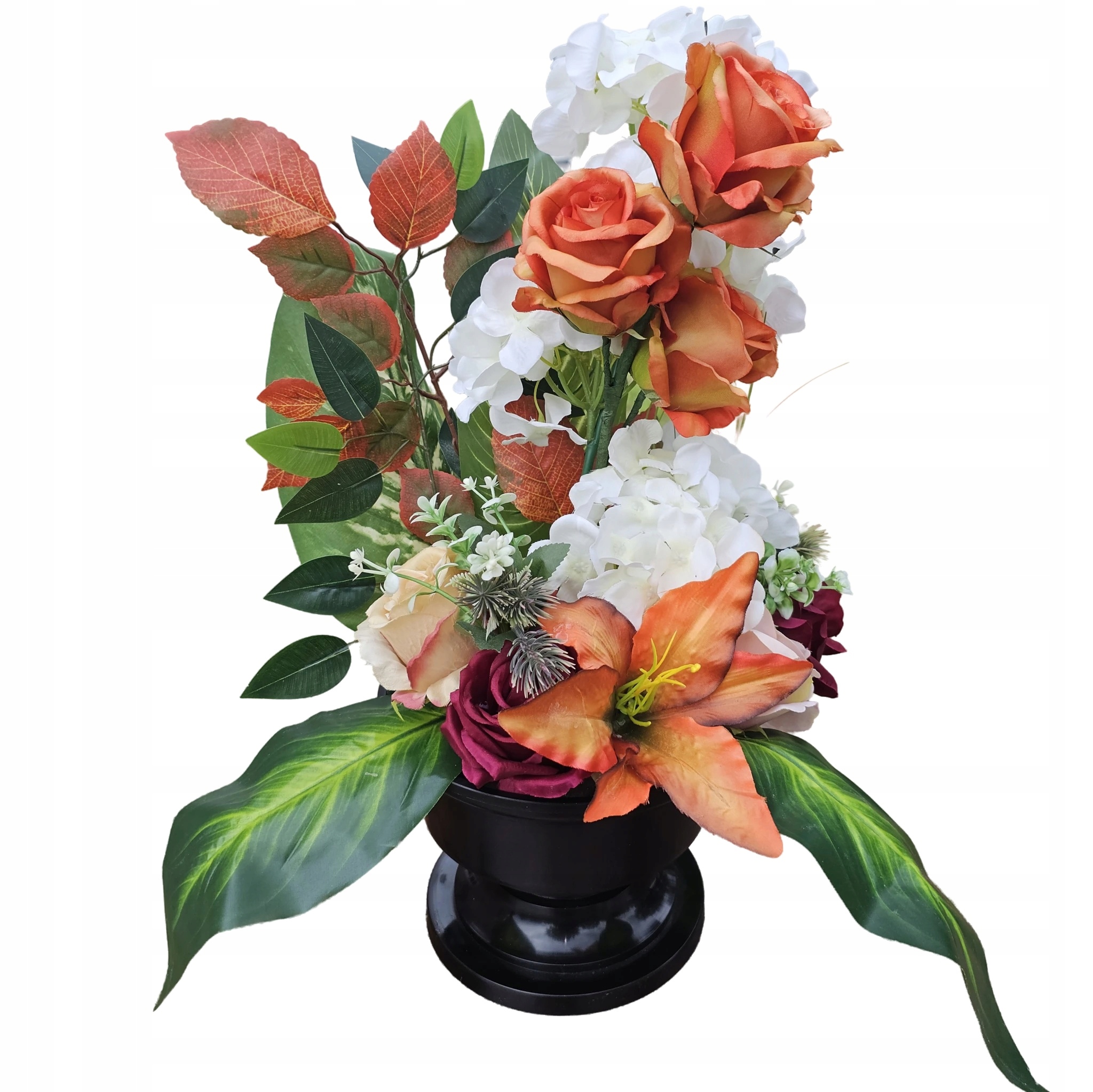 Dekorace Svazek Kompozice Růže Premium Umělé Květy Na Hrob Hřbitov