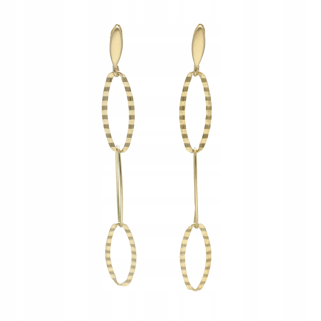 Náušnice řetízkové stříbro pozlacené