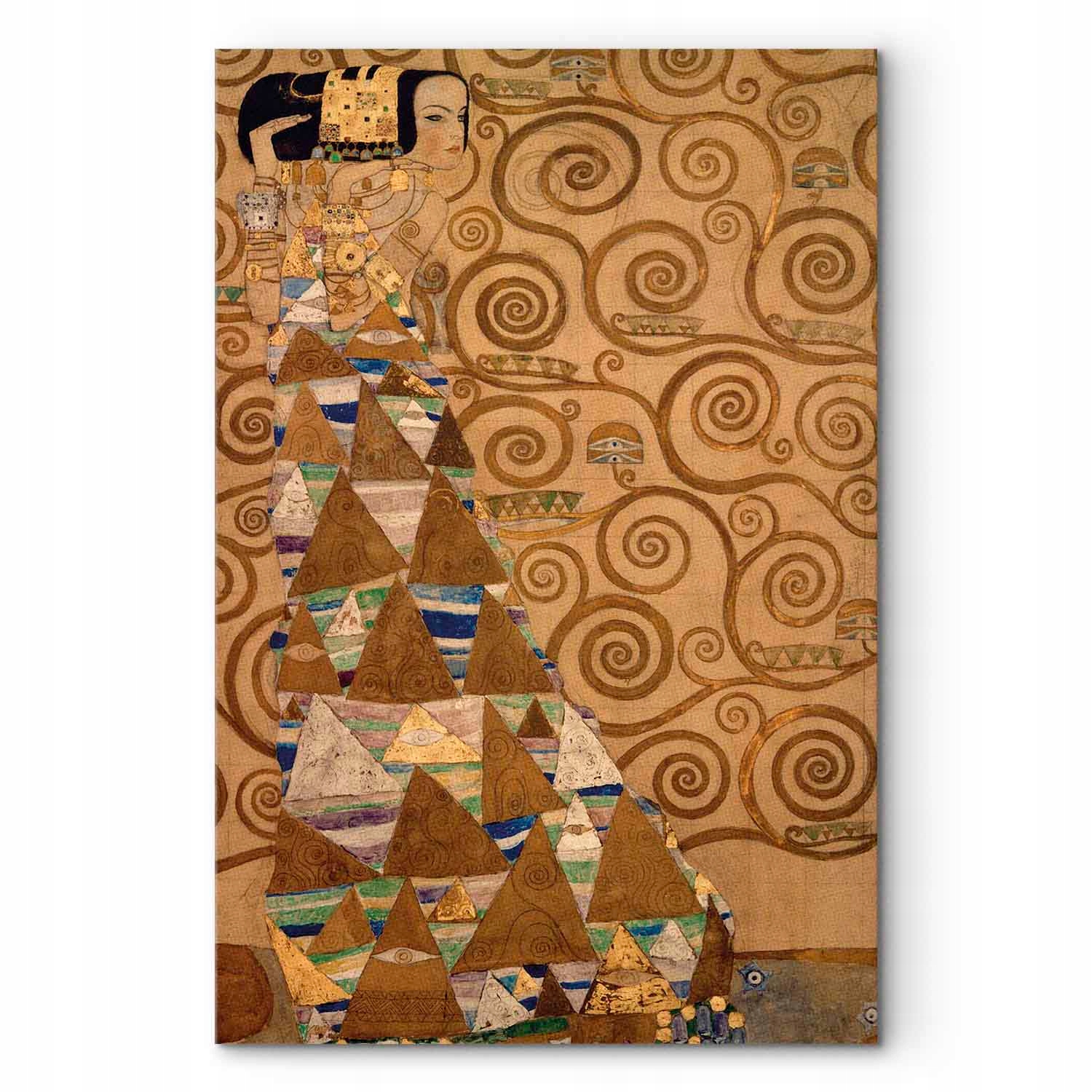 Obraz na plátně canvas Gustav Klimt Očekávání Reprodukce 60x90 cm