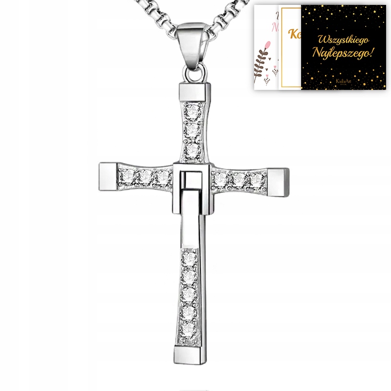 Náhrdelník Čierny kríž VIN DIESEL TORETTO FAST N7 s krížom Oceľ 316L