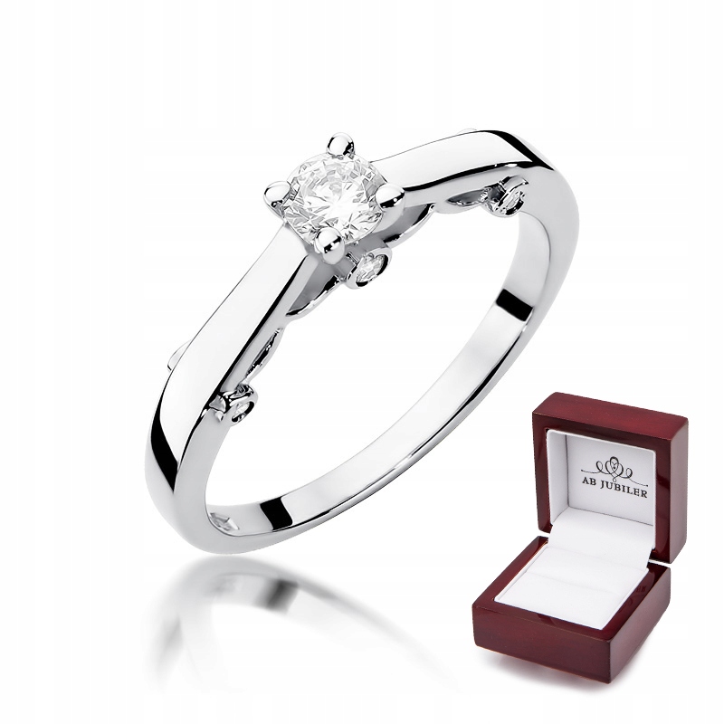 

Pierścionek Białe Złoto 585 Brylant 0,28ct Grawer