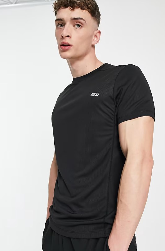 Asos Czarny Traningowy T-shirt Męski Sport Gym Fitness 3XL 68589