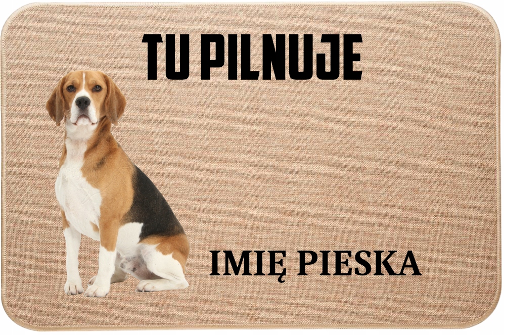 Ľanová Vstupná Stieračka Tu Stráži Meno Psa Beagle