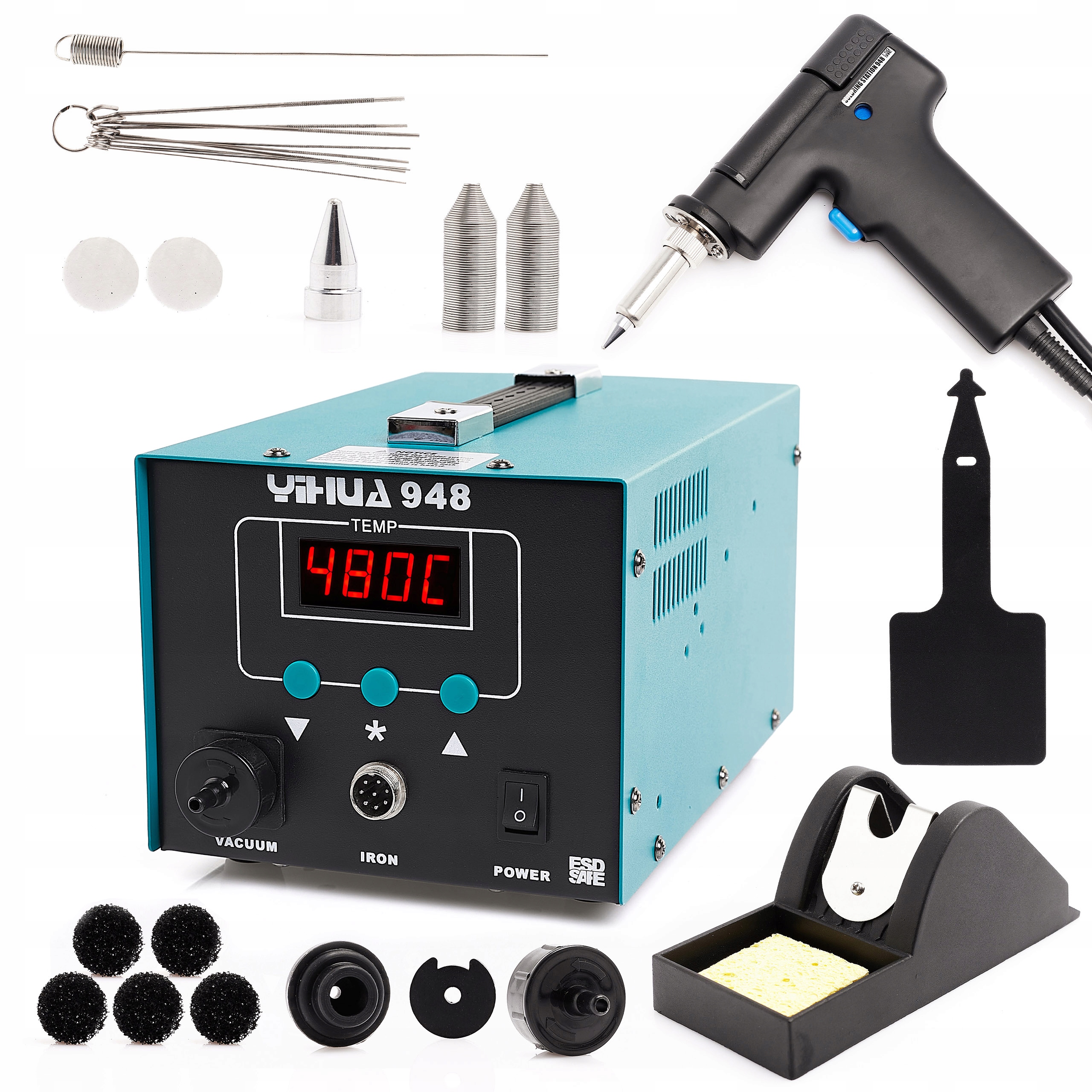 Stacja Lutownicza Rozlutownica Odsysacz Do Cyny Yihua 948 75W 2W1 Sleep