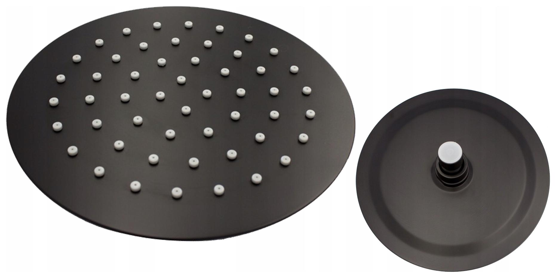 Dešťová Sprcha Kulatá Černá Slim 30 Kovová Sprchová Koupelna