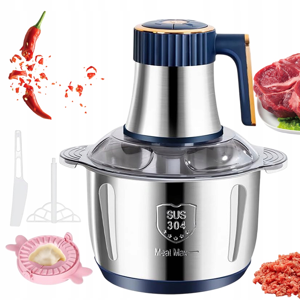 Elektryczny Rozdrabniacz Siekacz Do Warzyw Owoców Mięsa 5 Prędkości 5L