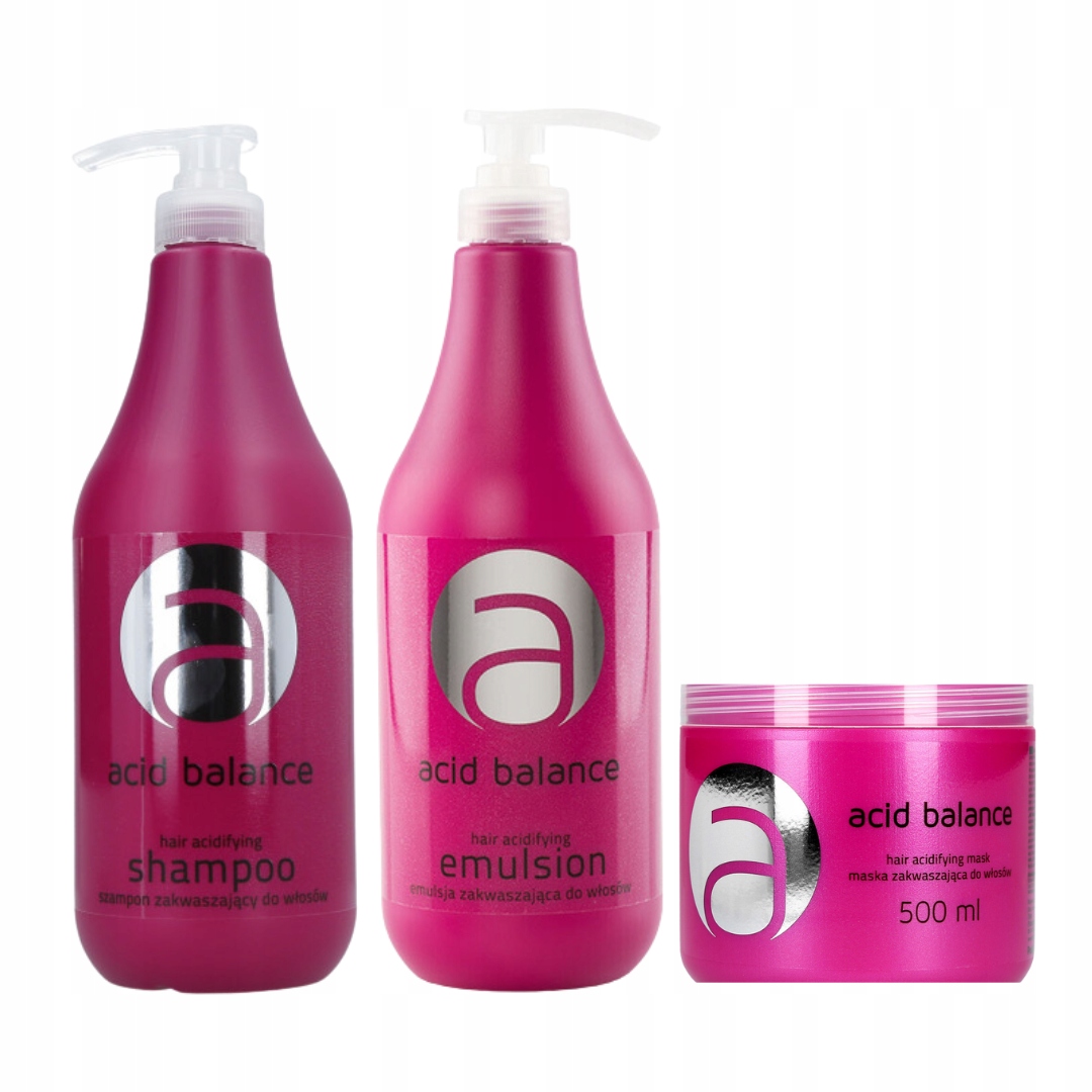 Sada Stapiz Acid Balance Okyselující šampon emulze a maska 2x1L 0,5L