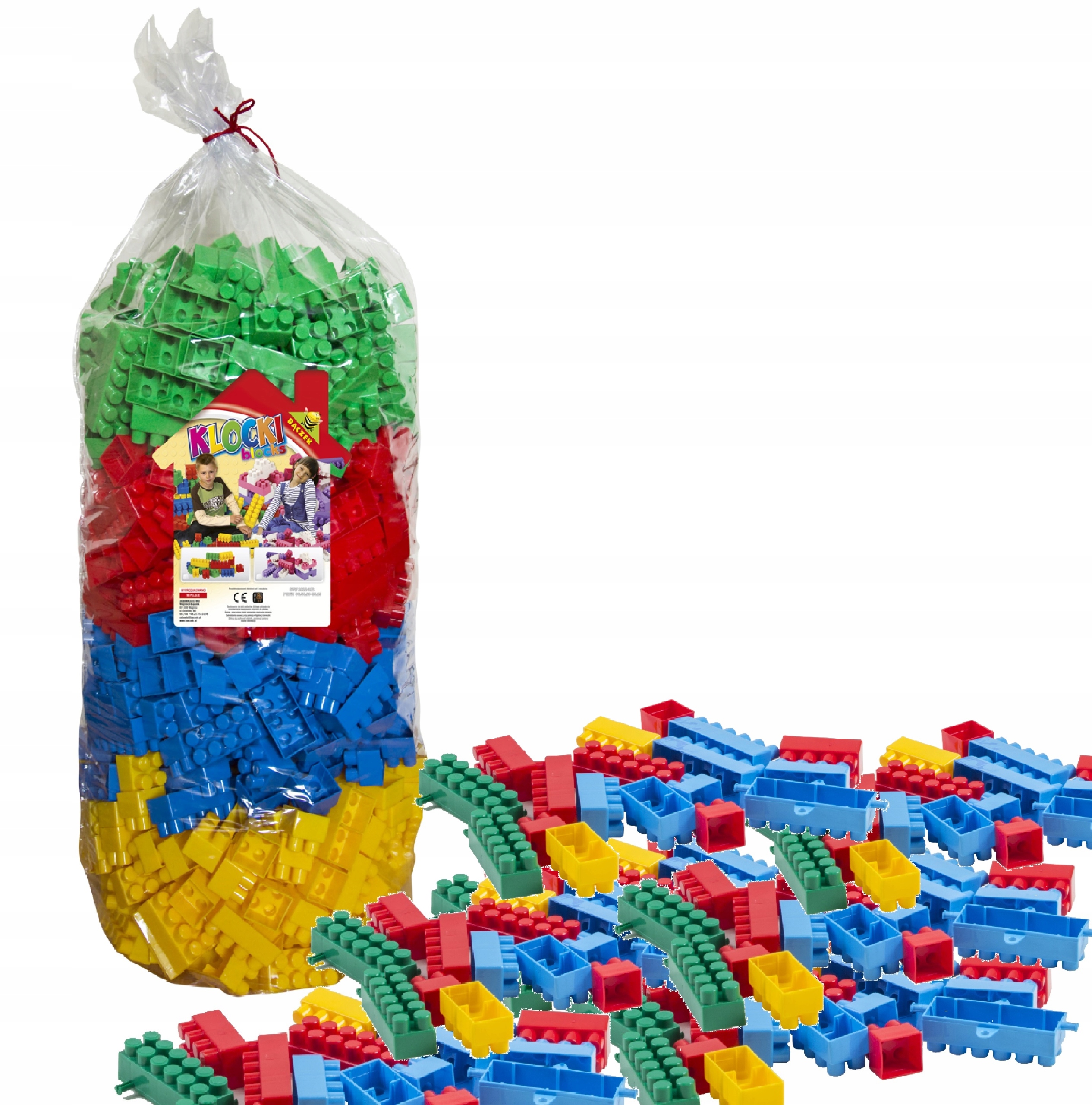 

Klocki plastikowe w worku 640 elementów