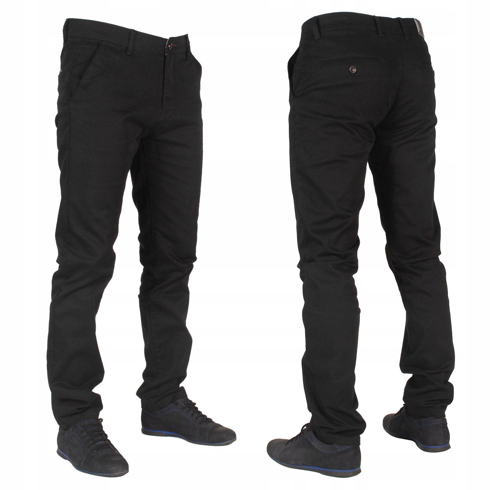 Spodnie męskie W:36 94 CM bawełna czarne