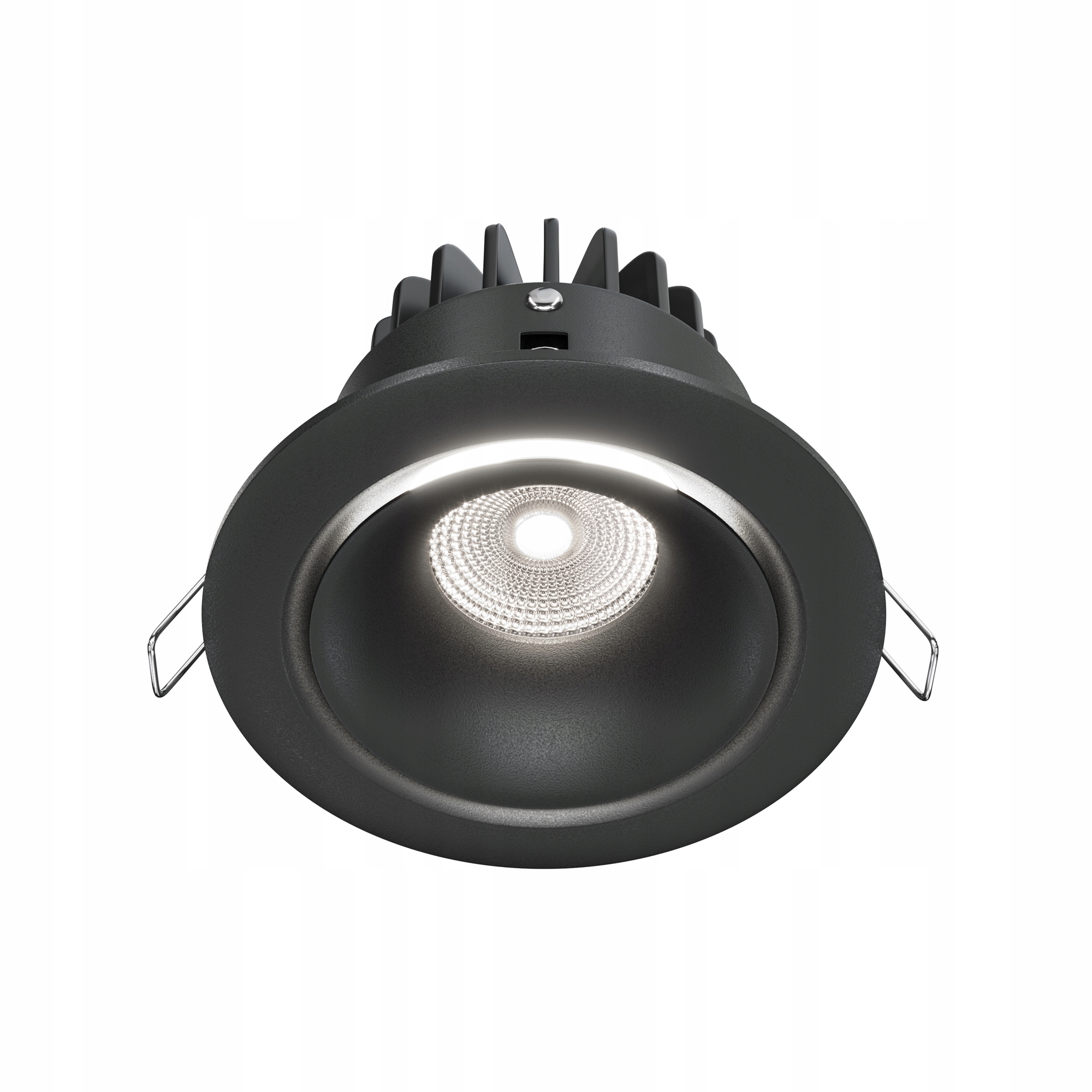 Stropná bodová lampa s Led očkom okrúhla čierna neutrálne svetlo Maytoni