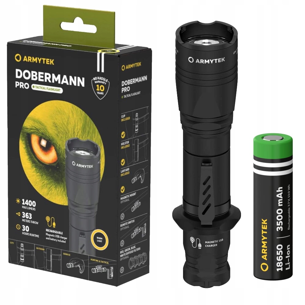 Latarka taktyczna Armytek doberman 1500lm Usb Pro