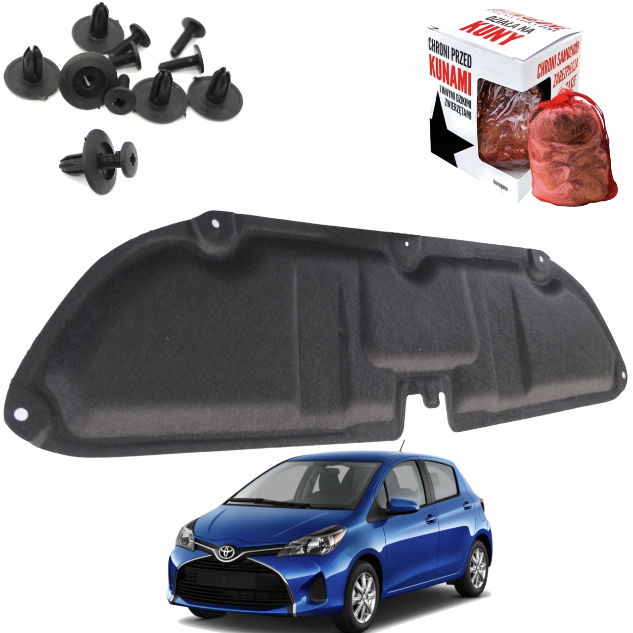 Odhlučnění masky Izolace Toyota Yaris III 11-20 Odpuzovač Spinky Hq