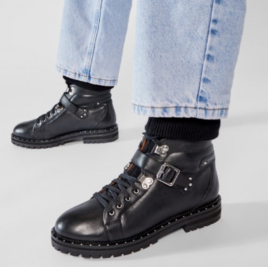 Eva Minge Dámské Kotníkové Boty Černé 41 0HX5* Eu 41 0_X