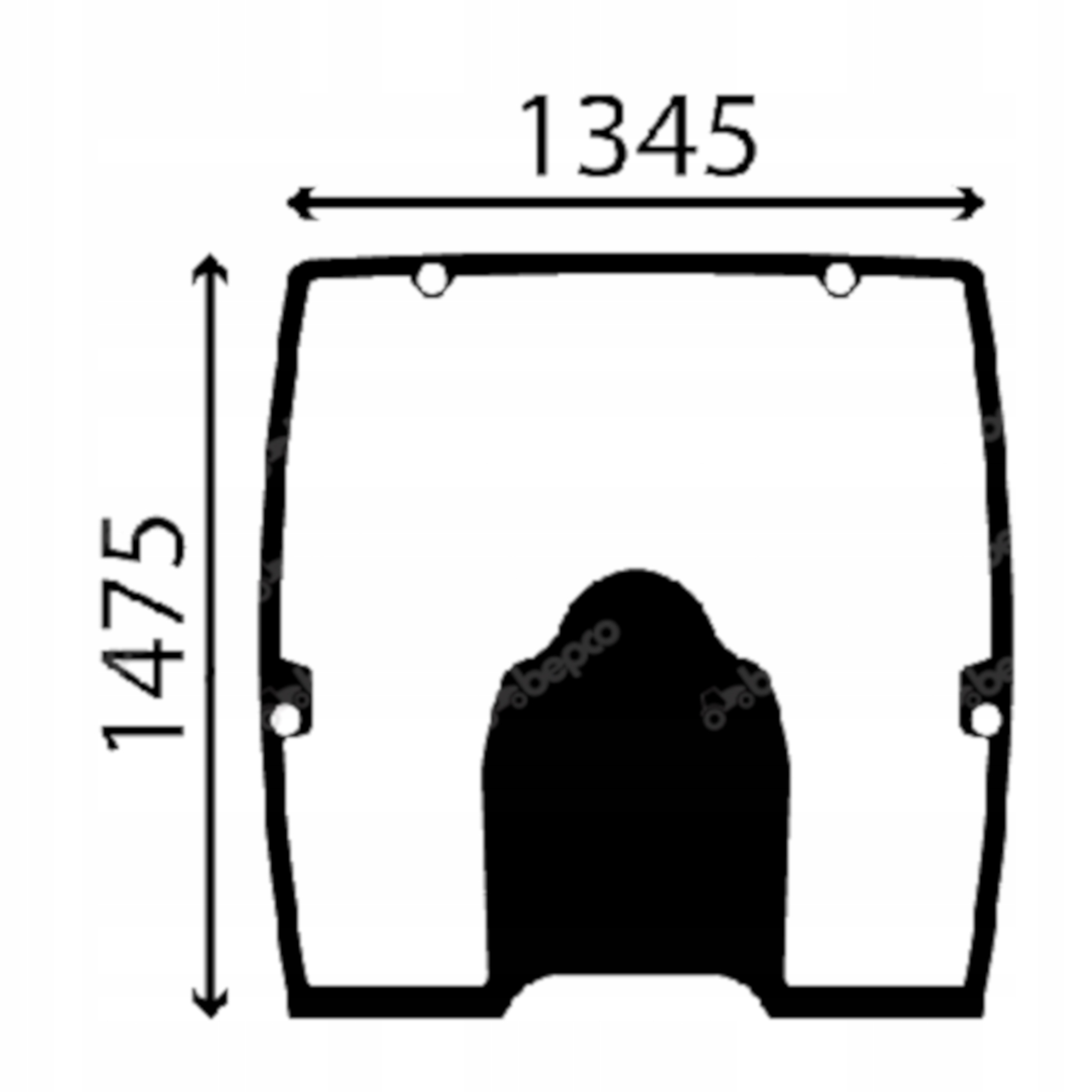John Deere čelní sklo L209737