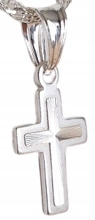 Łańcuszek srebrny komunijny / chrzest + krzyżyk (na PREZENT / Komunia) Marka Inna marka