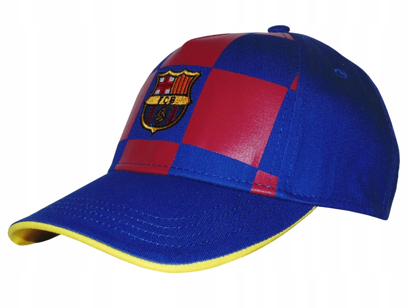 Czapka Z Daszkiem Fc Barcelona Młodzieżowa Męska Bawełna Szachownica
