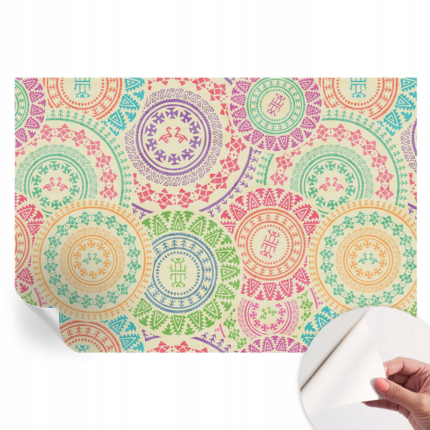 Moderní Samolepicí fototapeta na zeď Barevné mandaly 152 x 104 cm