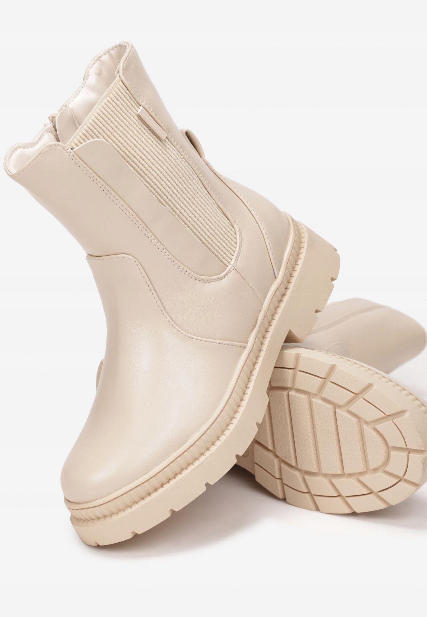 Born2Be Beżowe Botki 32 Zima Materiał tekstylny Kod producenta 210131