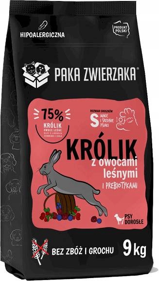 Paka Zwierzaka Karma Z Królikiem Dla Psów Małych I Średnich Ras 9kg
