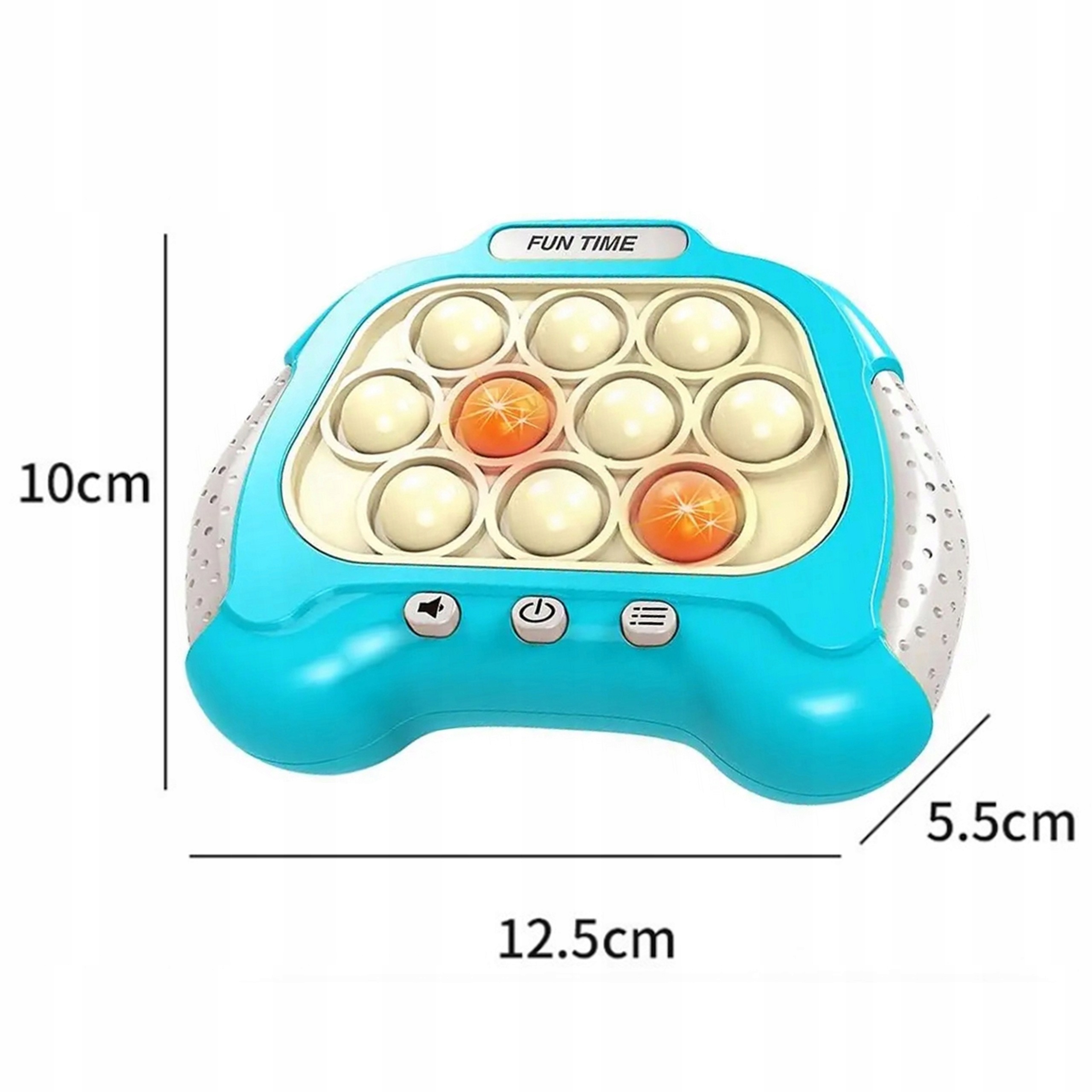 GRA POP IT ELEKTRYCZNA ANTYSTRESOWA ZRĘCZNOŚCIOWA NIEBIESKA GNIOTEK WOOPIE Materiał plastik