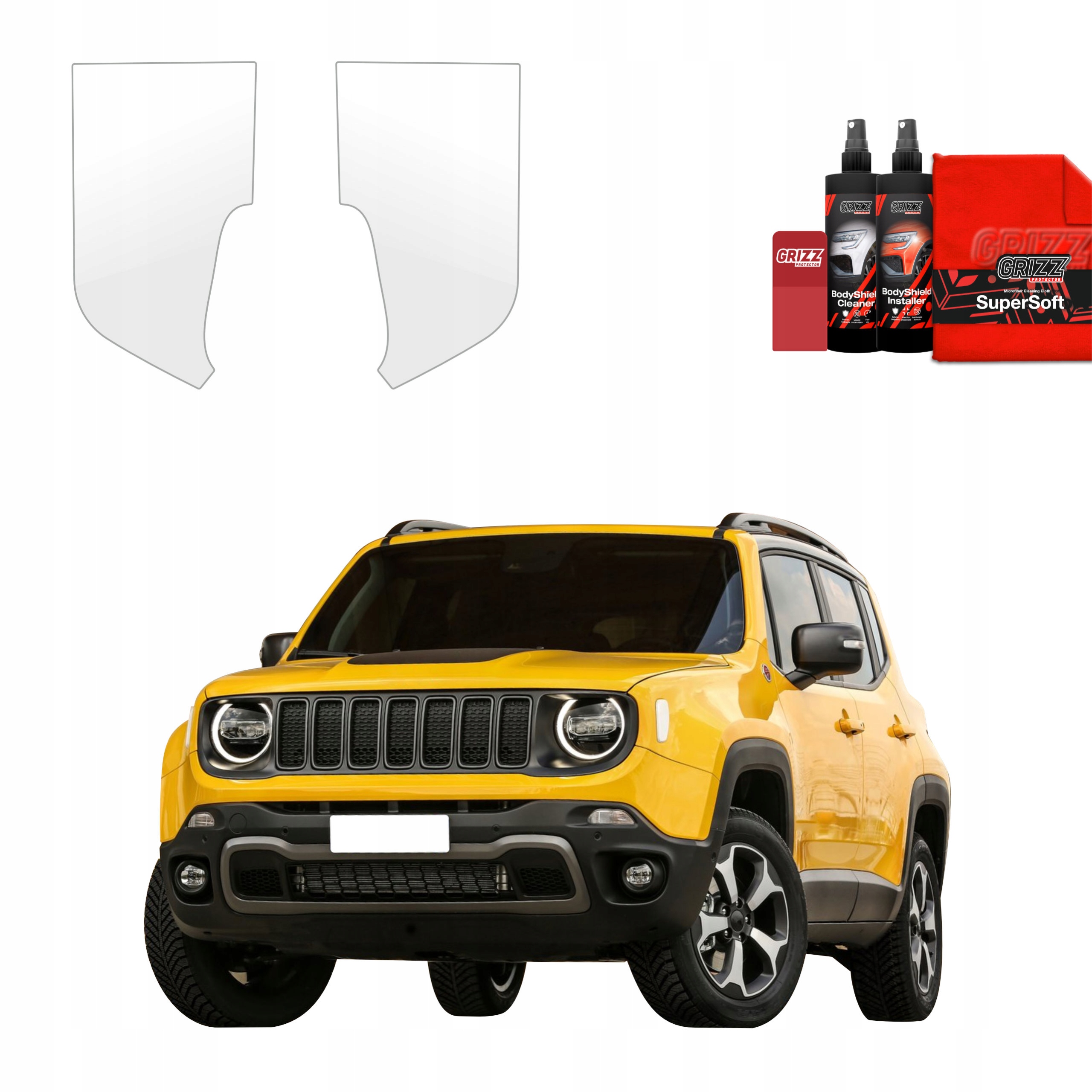2v1 Fólie Ppf dýha na nárazník pro Jeep Renegade (2022-2025) Grizz