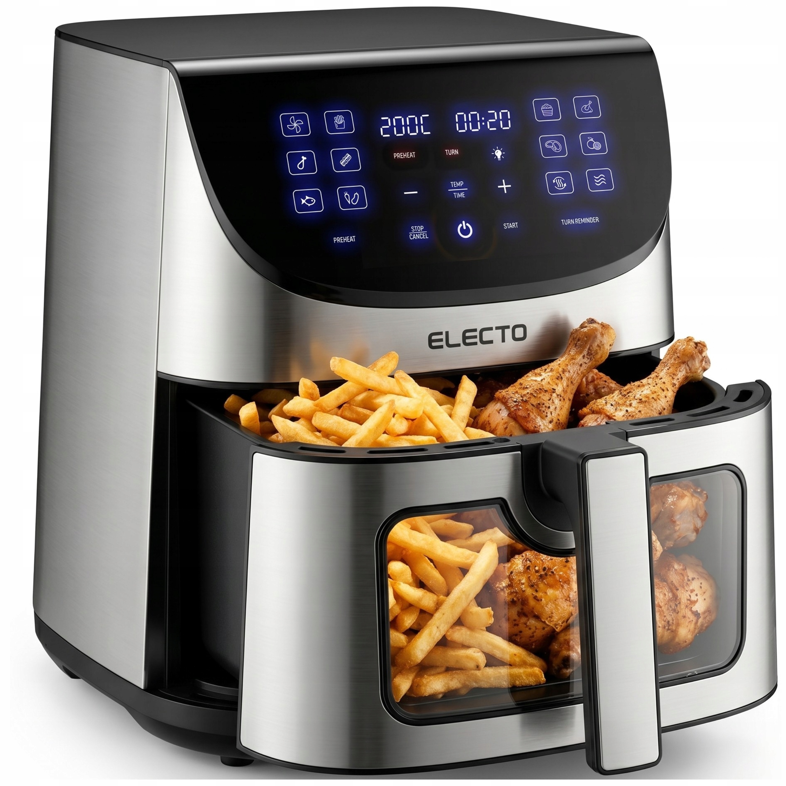 Frytkownica Beztłuszczowa Air Fryer 8L Duża Frytownica 2000W 14 Programów
