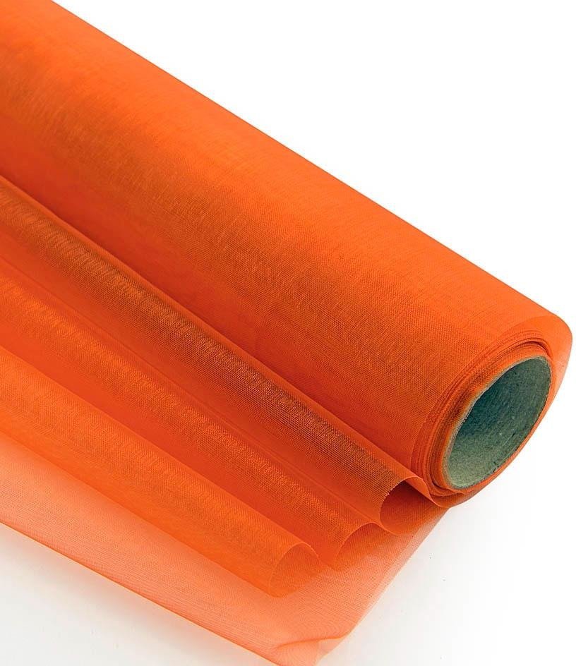 ORGANZA TIUL OBSZYTA Rolka 36cm x 9m Pomarańczowa