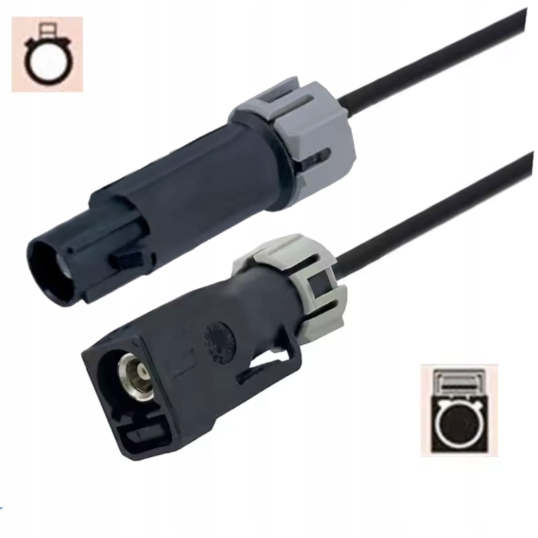 Kabel Fakra A zásuvka Waterproof RG174 6 m