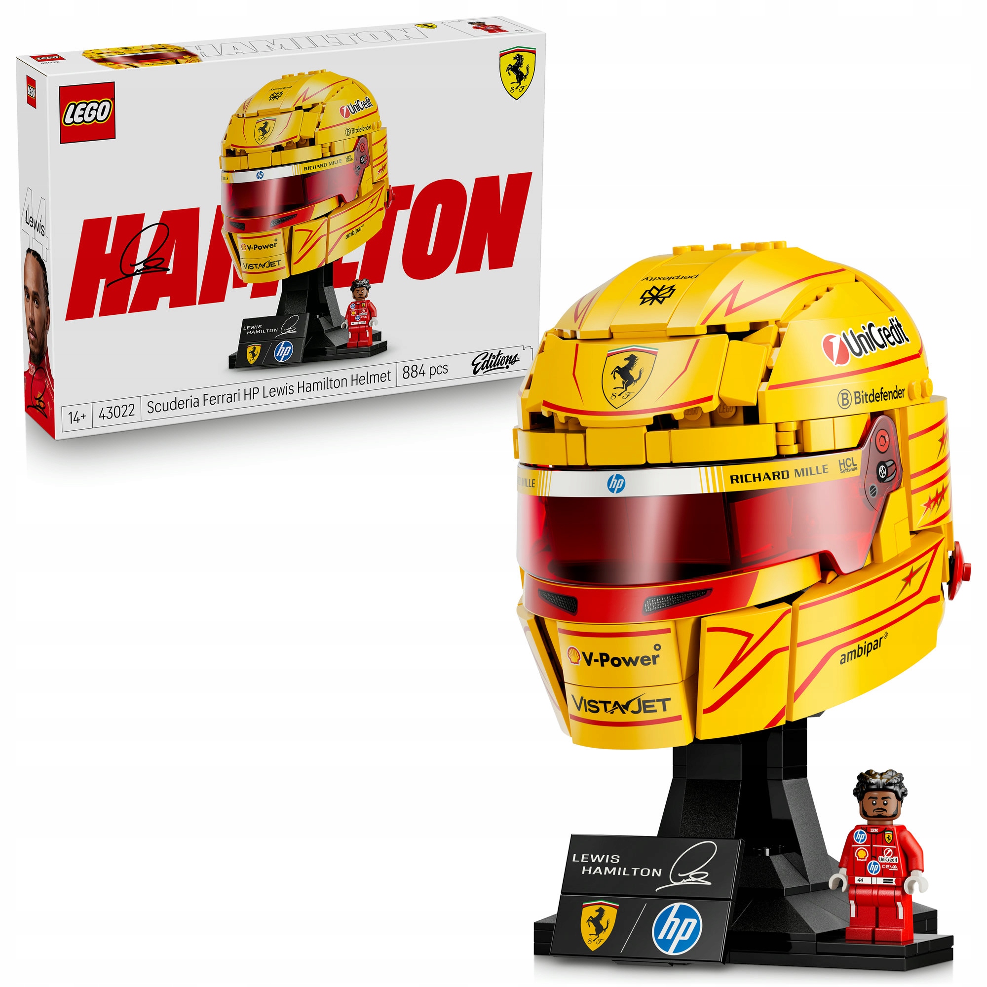 Lego Editions 43022 Helma Lewis Hamilton Scuderia Ferrari Hp
