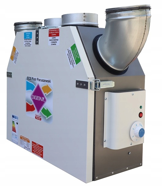 Centrala Wentylacyjna Rekuperator 250 jonizator Zawiera baterie nie