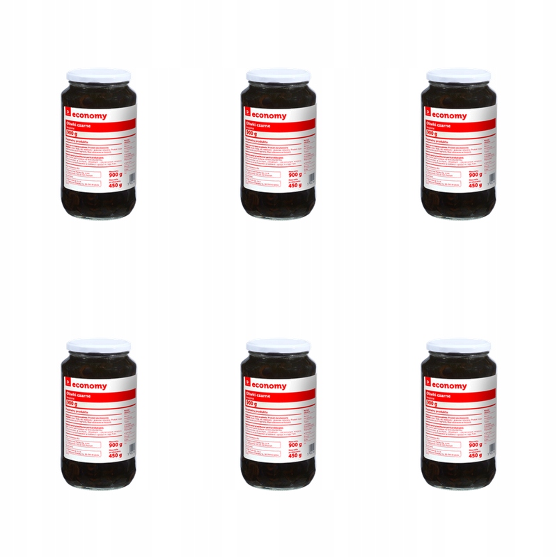 Tge Oliwki czarne krojone 900g X6