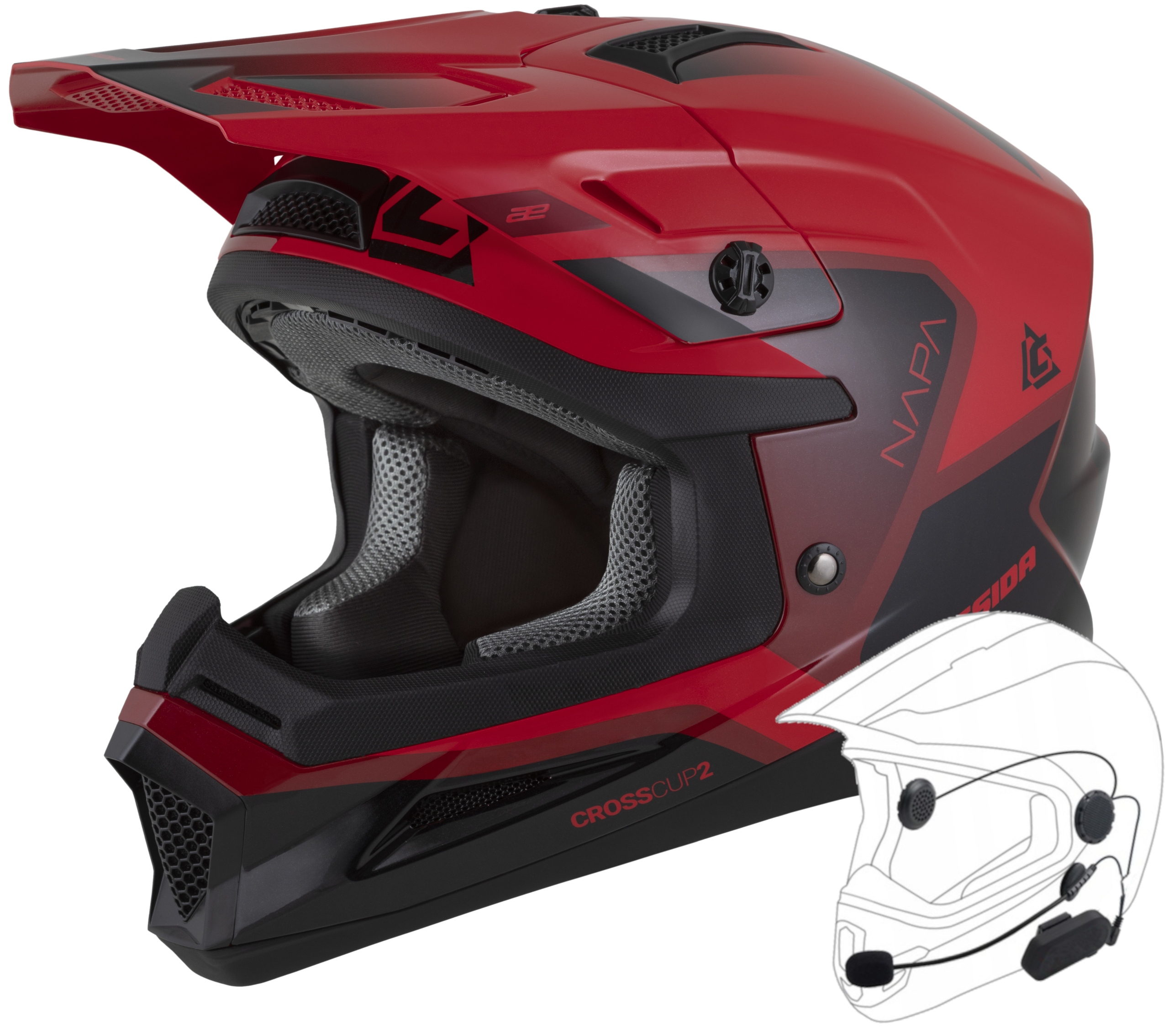Kask Motocyklowy CASSIDA CROSS CUP 2 Offroad Connect Enduro Pod interkom S Producent Cassida