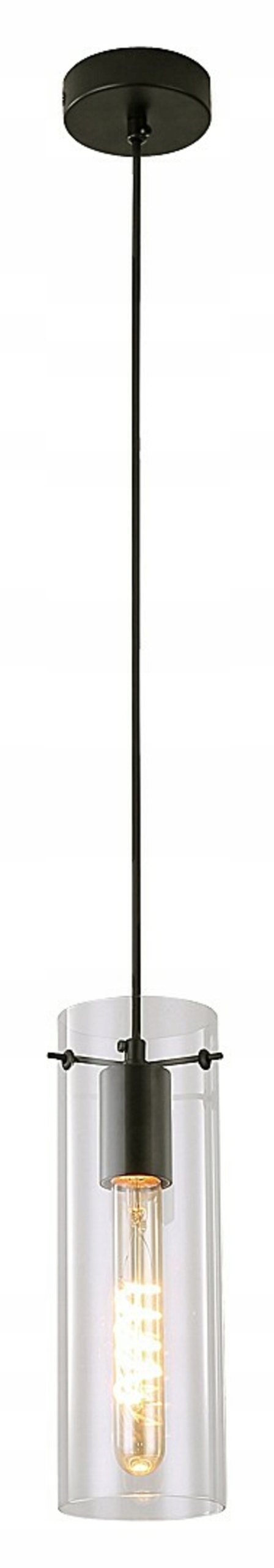 Rabalux Acantha 5258 černé závěsné svítidlo E27, sklo, výška 120 cm