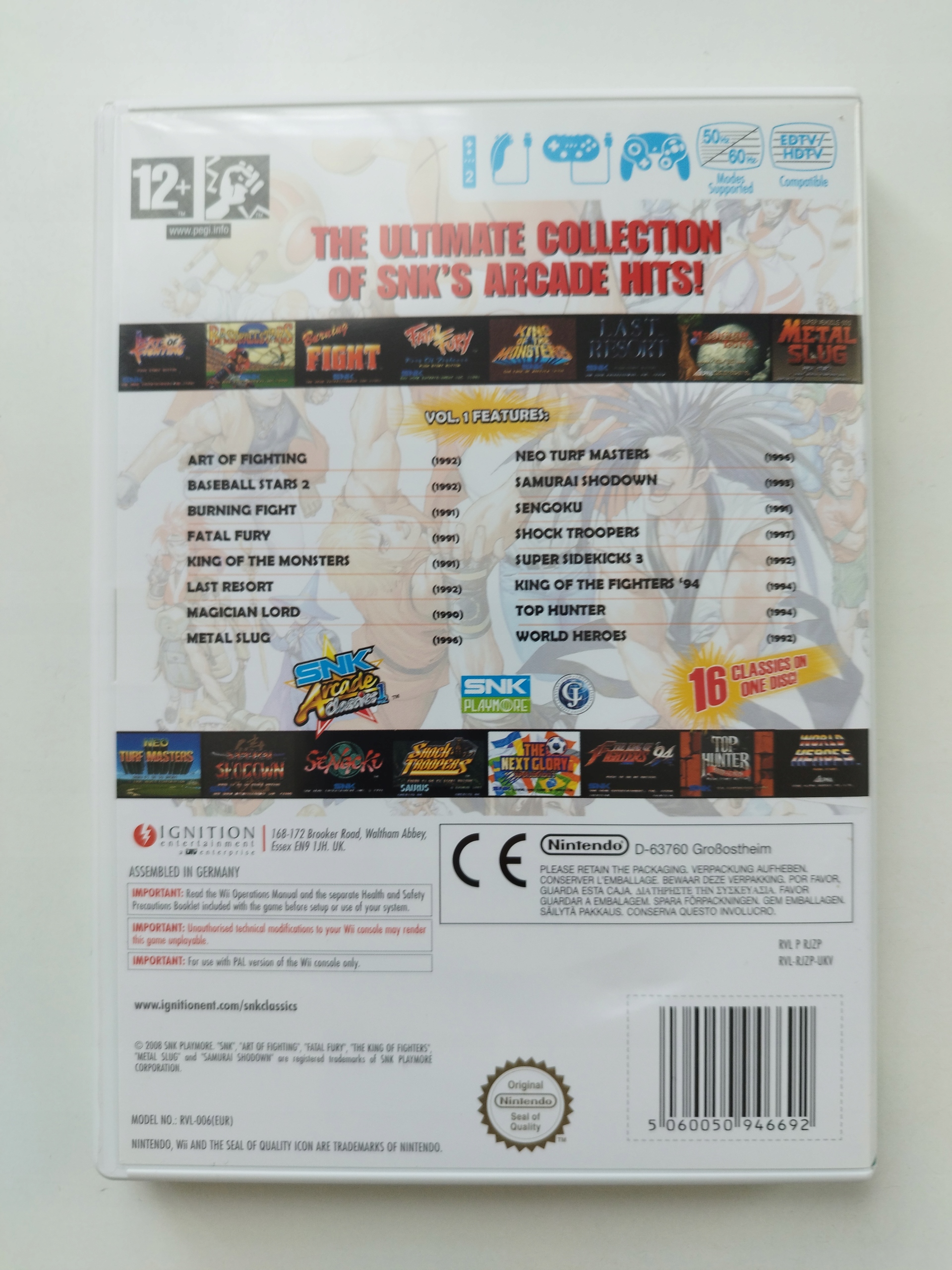 SNK ARCADE CLASSICS VOL 1 Wii * ENG Tematyka gry akcji