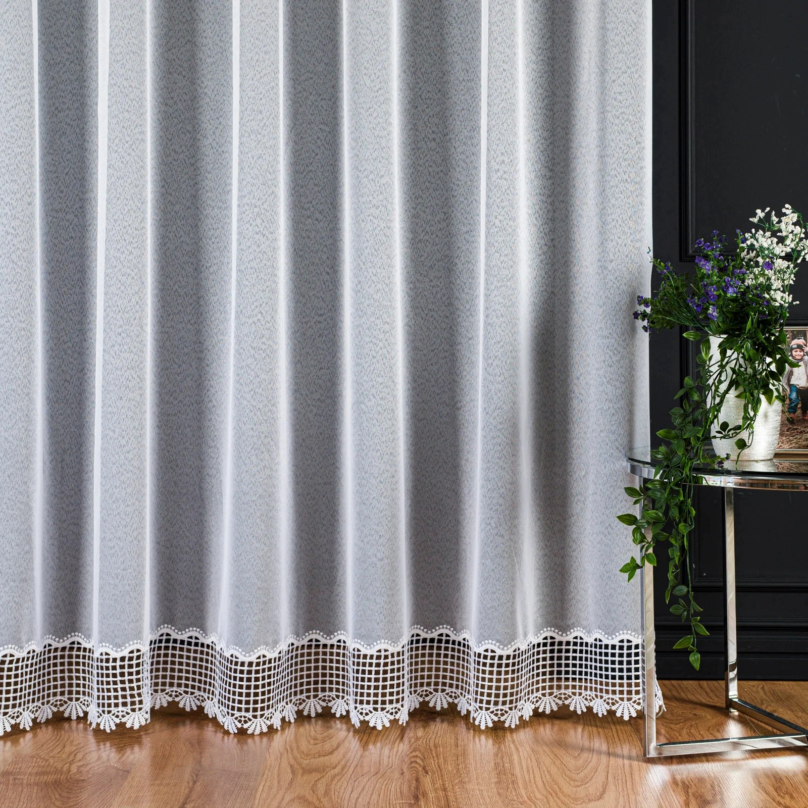 Markizeta Premium Bílá APL002 Enzo guipure dole Šitá S Páskou 300x270cm M